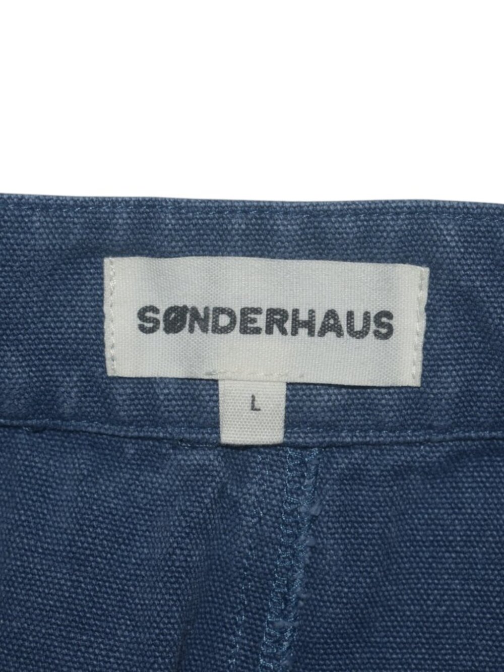 Sonderhaus Daphne Trouser Pants Barrel Shape Knee Patches Blue L - Picture 4 of 9